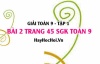 Giải bài 2 trang 45 SGK Toán 9 tập 1